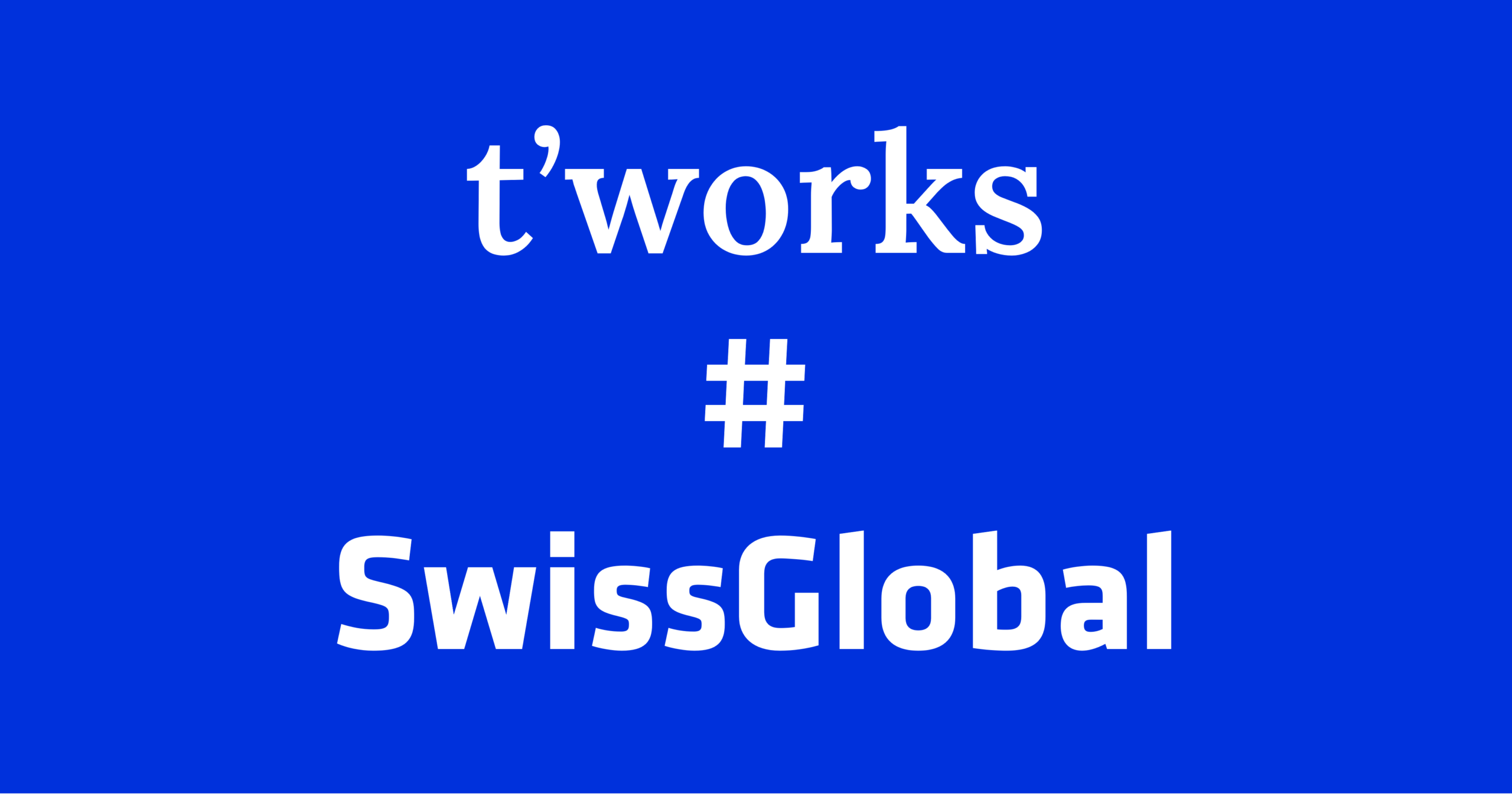 Loghi di t’works e SwissGlobal
